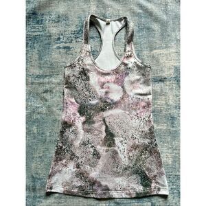 Lululemon Cool Racerback Sugar Crush Multi Athletic Tank Top Size 6
